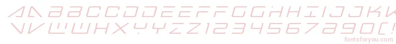 Bansheepilottitleital-Schriftart – Rosa Schriften auf weißem Hintergrund