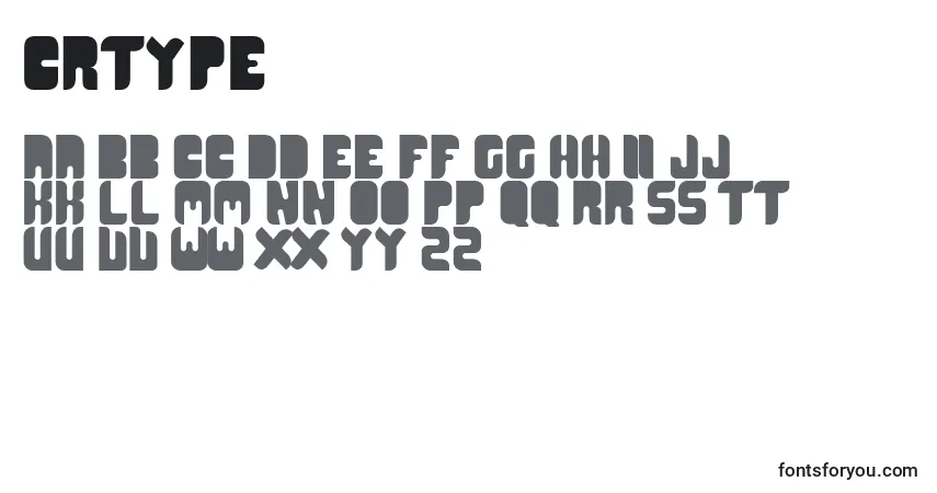Schriftart Cr21type – Alphabet, Zahlen, spezielle Symbole