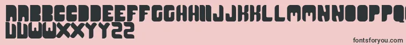 フォントCr21type – ピンクの背景に黒い文字