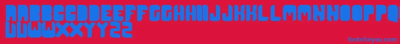 Шрифт Cr21type – синие шрифты на красном фоне