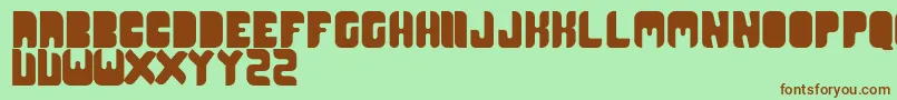 Шрифт Cr21type – коричневые шрифты на зелёном фоне
