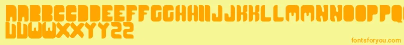 Cr21type Font – Orange Fonts on Yellow Background