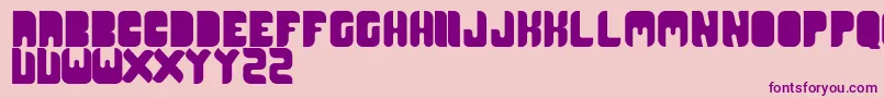 フォントCr21type – ピンクの背景に紫のフォント