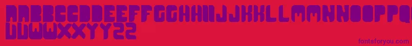 Cr21type-Schriftart – Violette Schriften auf rotem Hintergrund
