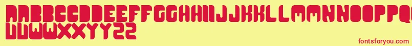 Cr21type-fontti – punaiset fontit keltaisella taustalla