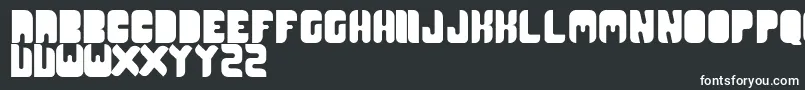 Cr21type-fontti – valkoiset fontit mustalla taustalla