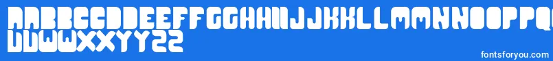 Police Cr21type – polices blanches sur fond bleu