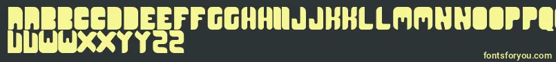 フォントCr21type – 黒い背景に黄色の文字