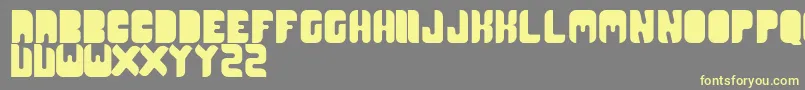 Cr21type-fontti – keltaiset fontit harmaalla taustalla