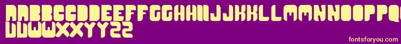 Cr21type Font – Yellow Fonts on Purple Background