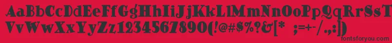 Dingdongdaddyonf Font – Black Fonts on Red Background