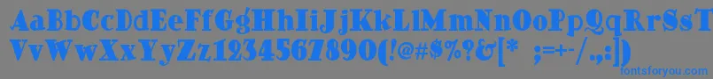 Dingdongdaddyonf Font – Blue Fonts on Gray Background