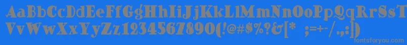 Dingdongdaddyonf Font – Gray Fonts on Blue Background