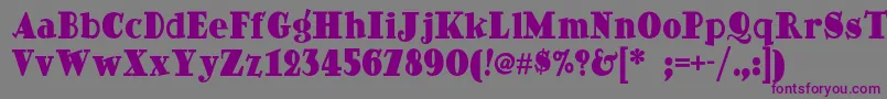 Dingdongdaddyonf Font – Purple Fonts on Gray Background