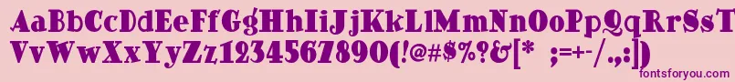 Dingdongdaddyonf Font – Purple Fonts on Pink Background