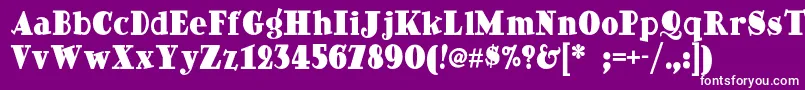 Dingdongdaddyonf Font – White Fonts on Purple Background