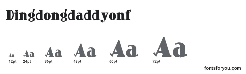 Dingdongdaddyonf (63569) Font Sizes