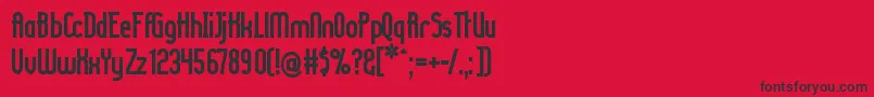 Ladyirb Font – Black Fonts on Red Background