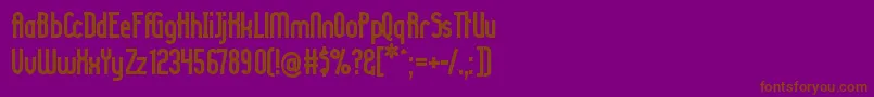Ladyirb Font – Brown Fonts on Purple Background