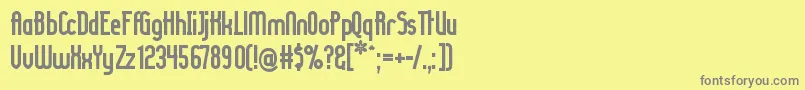 Ladyirb-Schriftart – Graue Schriften auf gelbem Hintergrund
