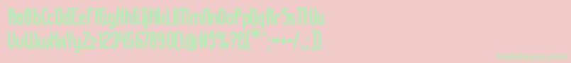 Ladyirb Font – Green Fonts on Pink Background