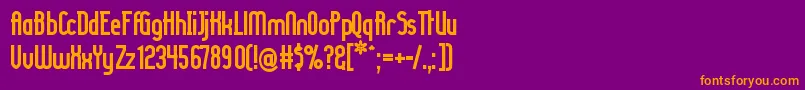 Ladyirb Font – Orange Fonts on Purple Background