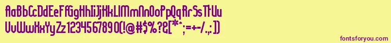 Ladyirb Font – Purple Fonts on Yellow Background