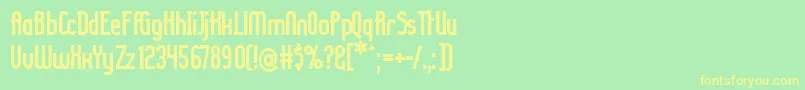 Police Ladyirb – polices jaunes sur fond vert