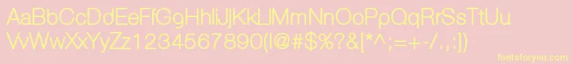 Asansrounded Font – Yellow Fonts on Pink Background