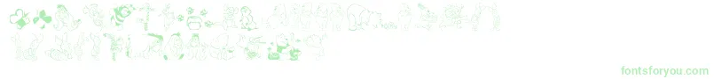 NewPooh-Schriftart – Grüne Schriften