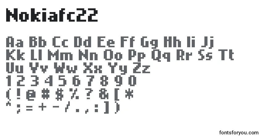 Шрифт Nokiafc22 – алфавит, цифры, специальные символы
