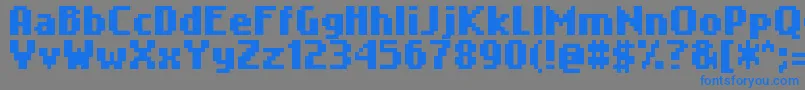 フォントNokiafc22 – 灰色の背景に青い文字