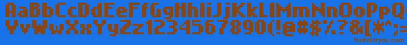 Nokiafc22 Font – Brown Fonts on Blue Background