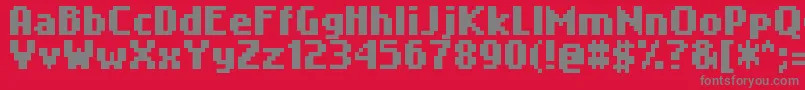 Nokiafc22 Font – Gray Fonts on Red Background