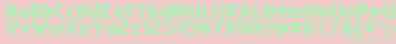 Nokiafc22 Font – Green Fonts on Pink Background