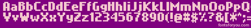 Nokiafc22 Font – Pink Fonts on Purple Background
