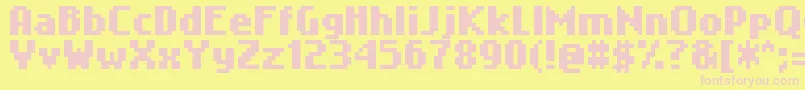 Nokiafc22 Font – Pink Fonts on Yellow Background