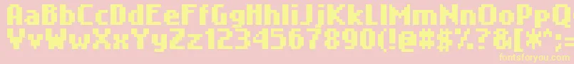 Nokiafc22 Font – Yellow Fonts on Pink Background