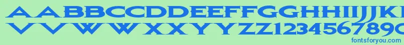 Шрифт Bonjovi ffy – синие шрифты на зелёном фоне