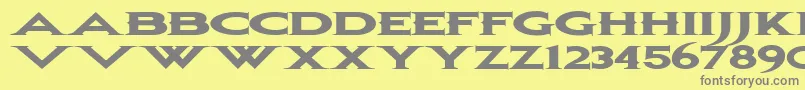 Bonjovi ffy-Schriftart – Graue Schriften auf gelbem Hintergrund