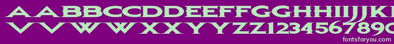 フォントBonjovi ffy – 紫の背景に緑のフォント