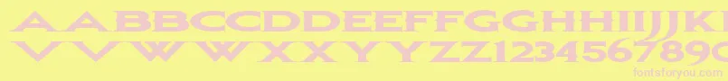 Bonjovi ffy-Schriftart – Rosa Schriften auf gelbem Hintergrund