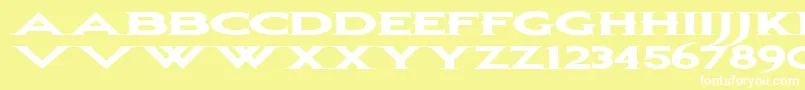 フォントBonjovi ffy – 黄色い背景に白い文字