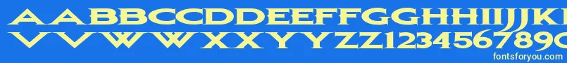 Bonjovi ffy Font – Yellow Fonts on Blue Background