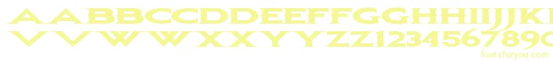 Czcionka Bonjovi ffy – żółte czcionki na białym tle