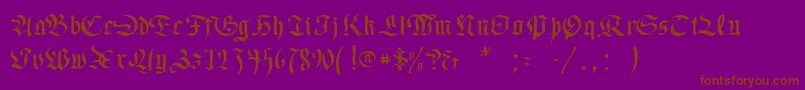 Passeul Font – Brown Fonts on Purple Background