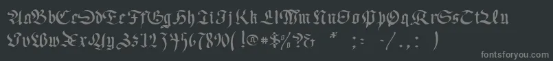 フォントPasseul – 黒い背景に灰色の文字