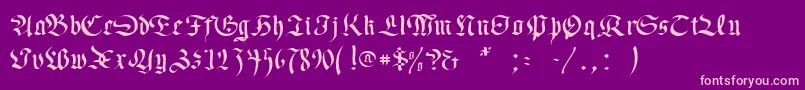 Passeul Font – Pink Fonts on Purple Background