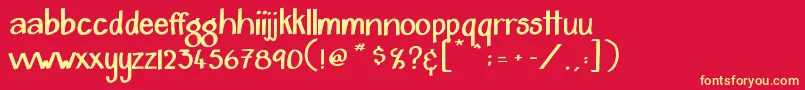 Homehearth Font – Yellow Fonts on Red Background