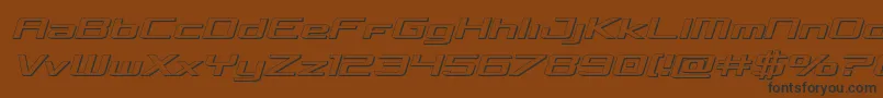 Concielian3Dsemital Font – Black Fonts on Brown Background